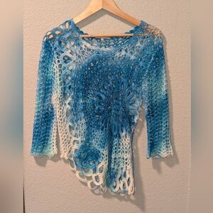 Tempo Paris Crochet Sweater Size Small